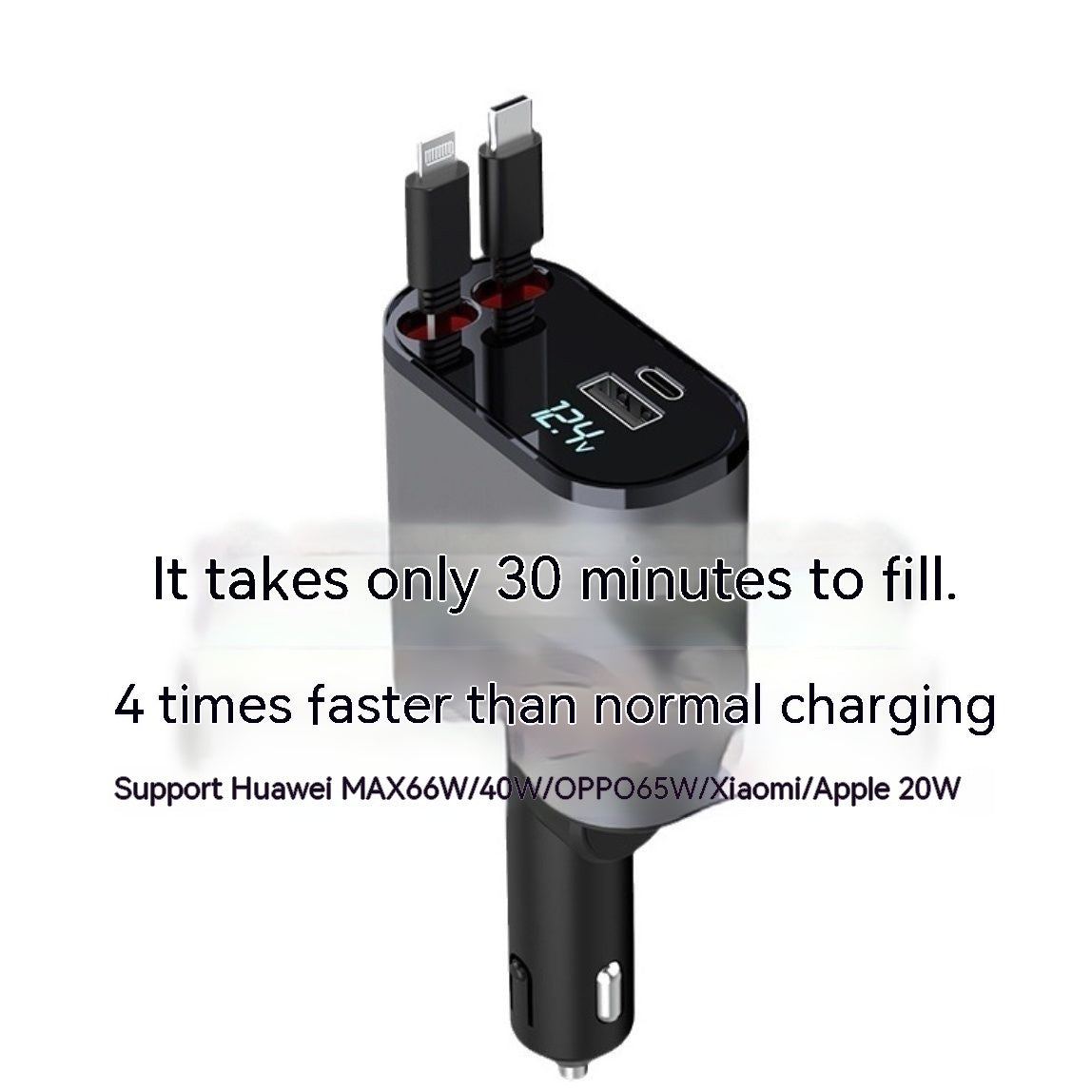 Automatic Retractable Charger Universal One-to-four Super Fast Conversion Plug Headband